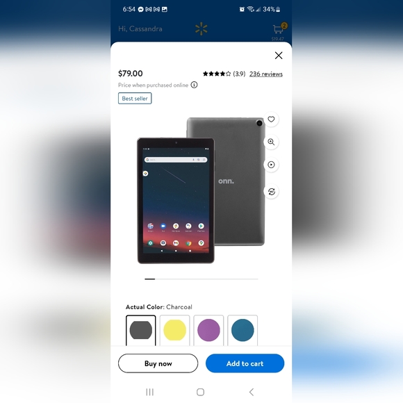 ONN 8inch Tablet - Picture 3 of 5